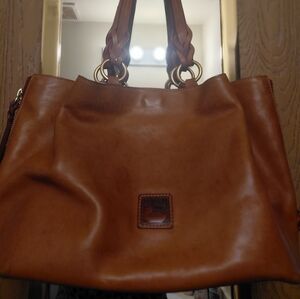 Dooney & Bourke Tan Leather Tote Bag